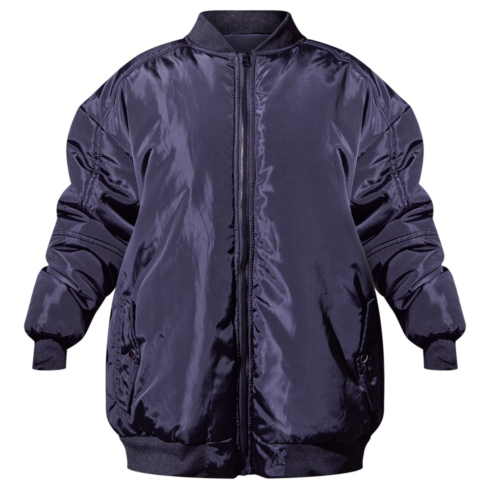 Black PrettyLittleThing Oversized Bomber